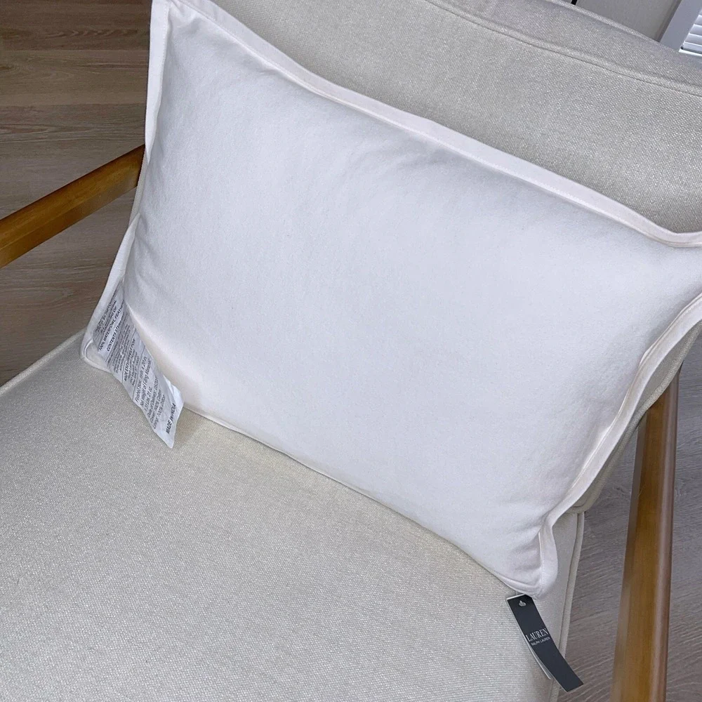 Lauren Ralph Lauren Allie Embroidery Cream 15x20 Feather‎ Pillow NWT $170